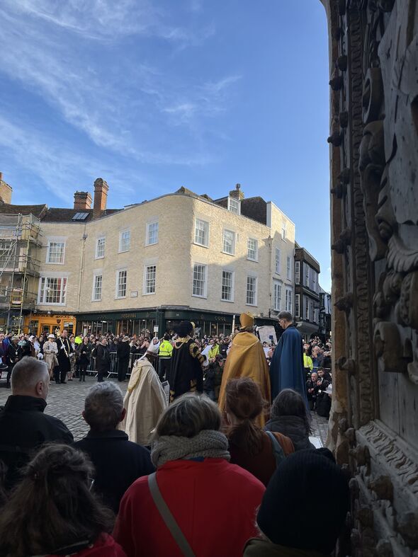 The new Archbishop greets the Canterbury public in Butter Market