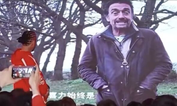 Lewis Hamilton watching Richard Hammond's message