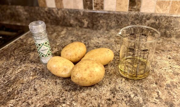 Ingredients for baked potatoes