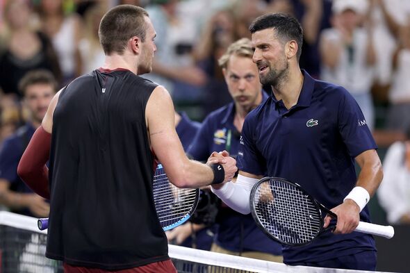Jack Draper Novak Djokovic Indian Wells BNP Paribas Open 2026 - Day 8