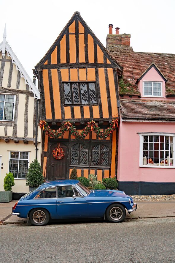 Crooked medieval house, Lavenham, Suffolk