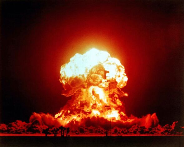 A nuclear weapons test explosion