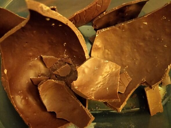 Chocolate pieces of egg