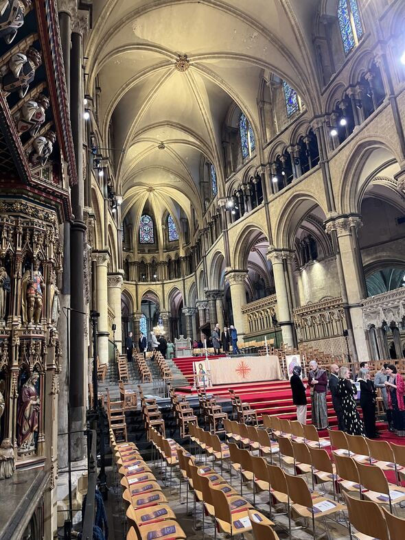 The view of St Augustine's Chair before the ceremony began