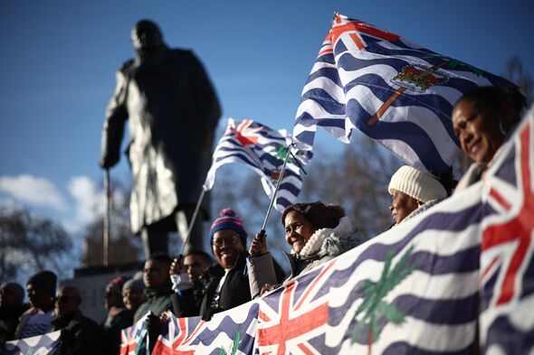 Protesters in Parliament Square