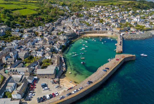 ariel view of mousehole harbour