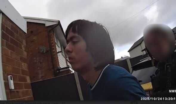 Tristan Roberts pictured as he was arrested