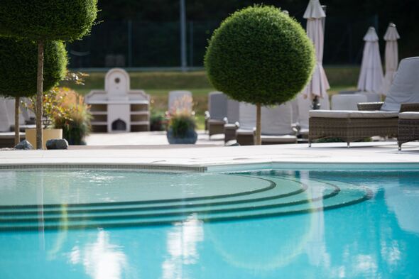 The outdoor pool