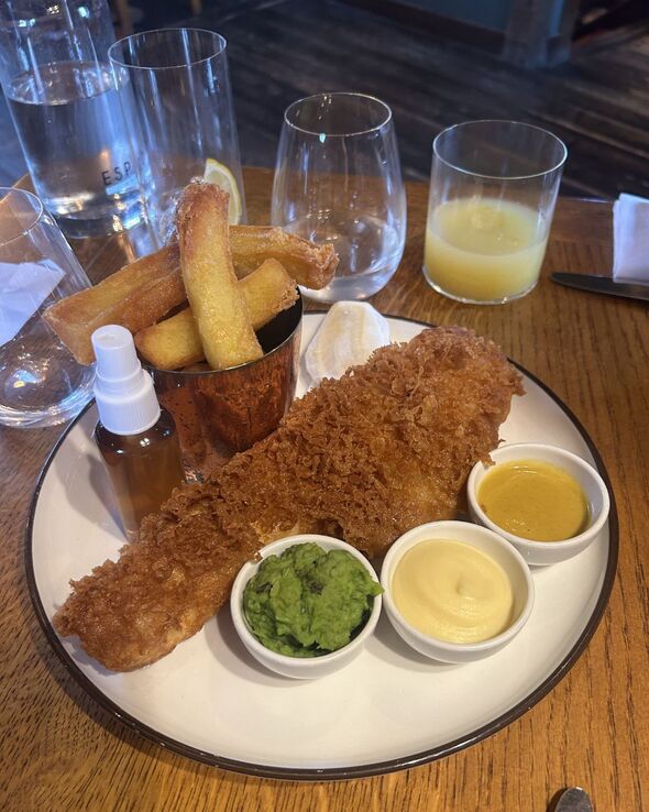The fish and chips at The Hinds Head