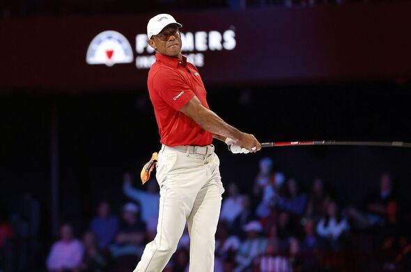 Tiger Woods in action