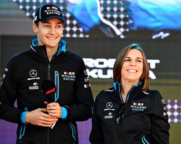 Claire Williams and George Russell