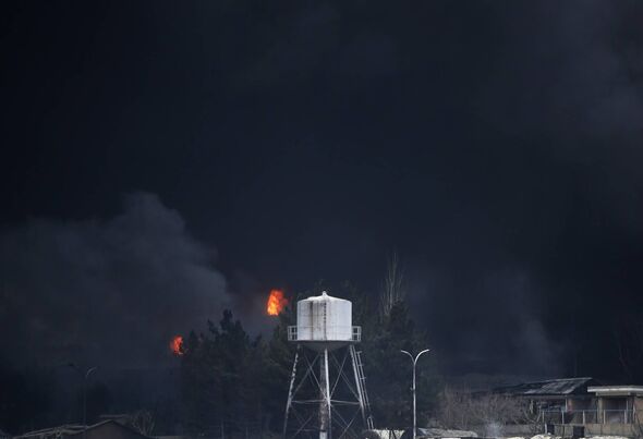 Black smoke rises after fires broke out following US-Israel attacks targeting some oil storage facilities targeted, including th