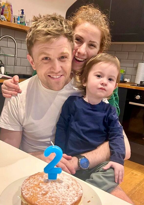 Casey McIntyre (R)with his parents Sean and Silviya