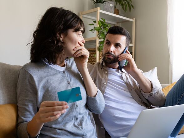 Couple sorting finances