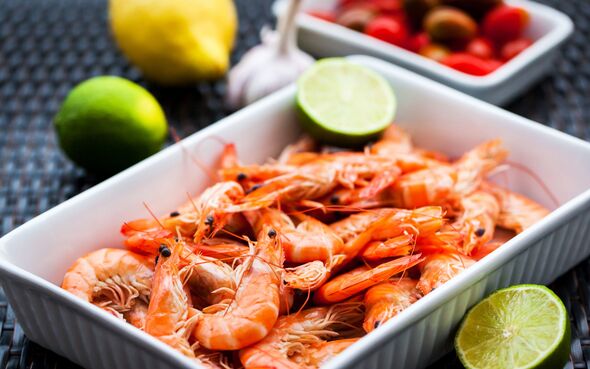 Fresh delicious prawns