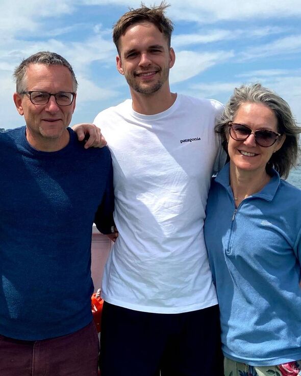 Dr Michael Mosley with son Jack and wife Clare
