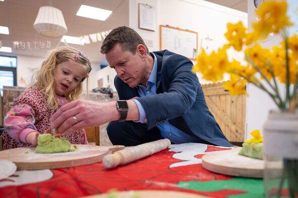 Rhun on a nursery visit