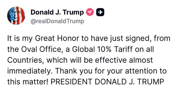 US President Donald Trump has imposed a 10% global tariff