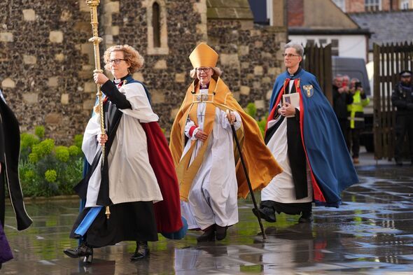 Dame Sarah Mullally arrives ahead of the Enthronement Ceremony