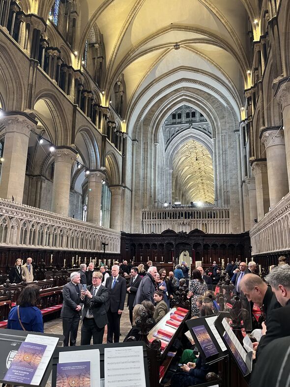 Preparations for the service in full swing in the Quire