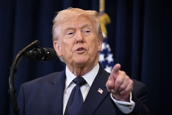 President Trump Speaks To The Press During A News Conference In Doral, Florida
