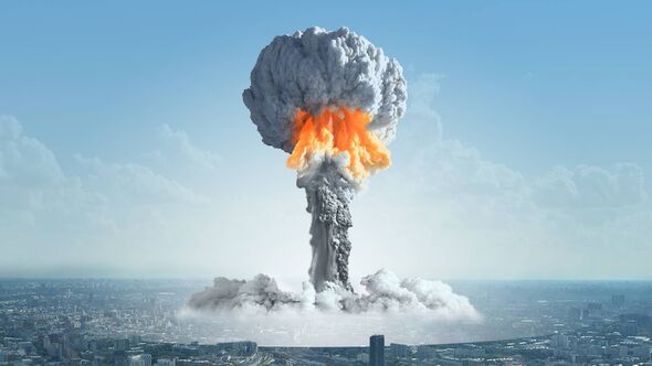 The explosion of a nuclear charge in a big city