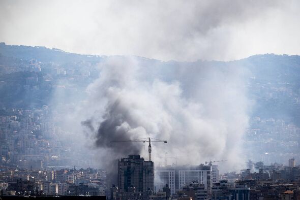 Smoke rises after an Israeli attacks