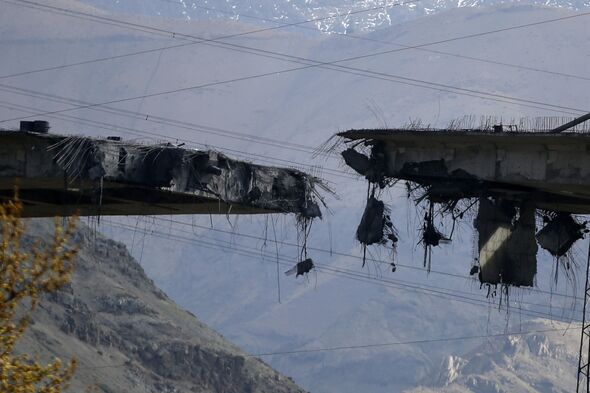 Bridge damaged in repeated strikes near Tehran