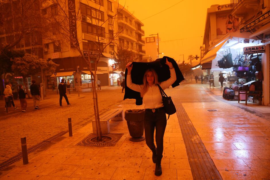 Crete is cloaked by Saharan dust storm