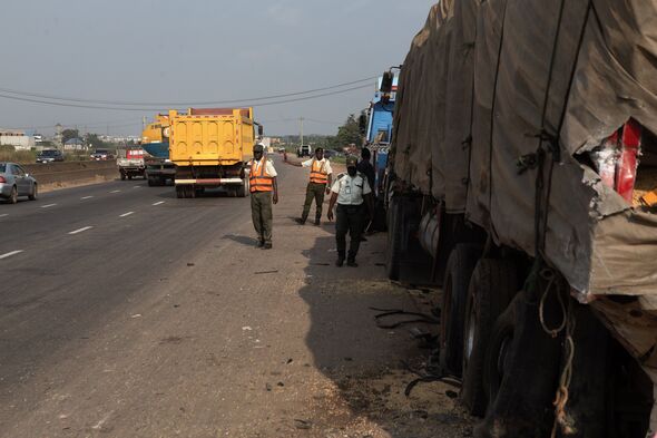 The accident took place on a major expressway near Lagos in Nigeria
