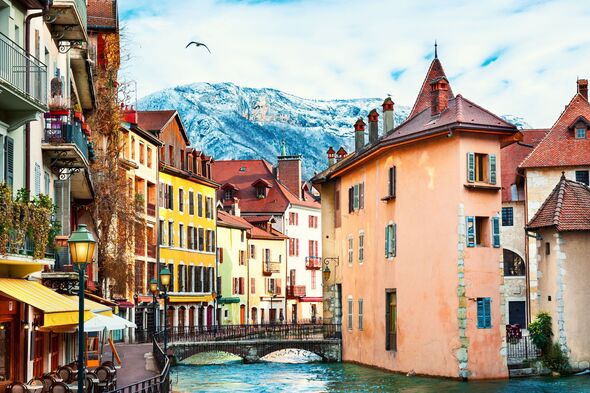 Old town in Annecy, France.