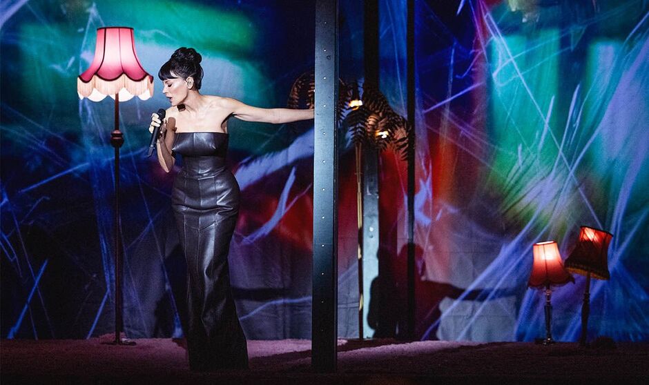 Lily Allen performs West End Girl at Auditorium Theatre on April 03, 2026 in Chicago, Illinois.