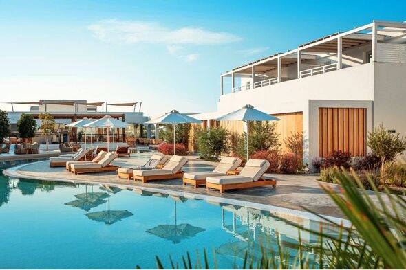 Sun loungers by the pool