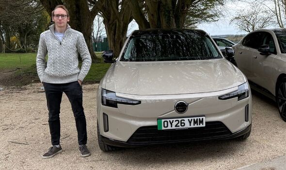 Christopher with the Volvo