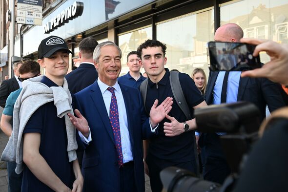 Reform UK Leader Nigel Farage on the campaign trail