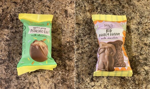 Eggstra gooey pistachio egg and Big bubbly bunny