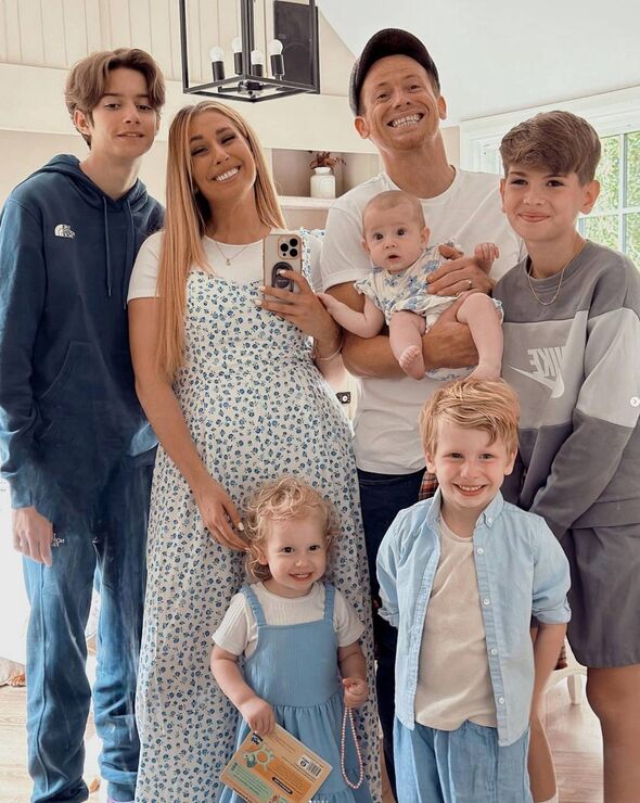 Stacey Solomon and Joe Swash with kids