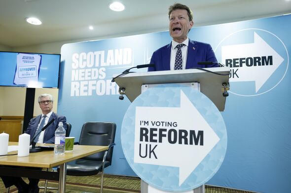 Reform UK's Richard Tice And Malcolm Offord Hold Press Conference In Aberdeen