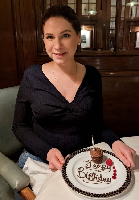 Evelina Rydzanicz celebrating her birthday