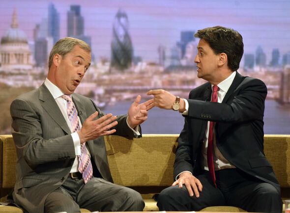 NIgel Farage and Ed Miliband on the Andrew Marr Show