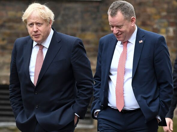Boris Johnson and Lord Frost walking