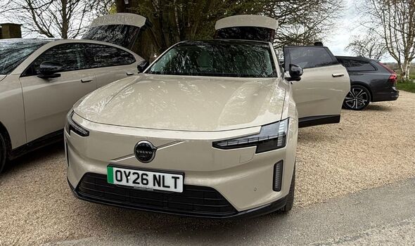 The front of the Volvo