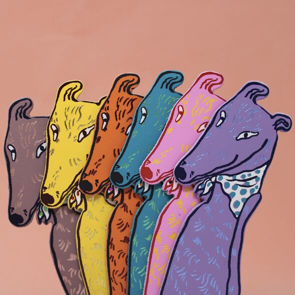 dog-shaped leather bookmarks