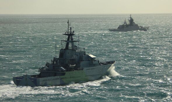 Royal Navy ships in the Channel