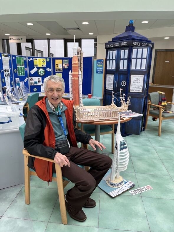 Michael works on his models for five hours a day