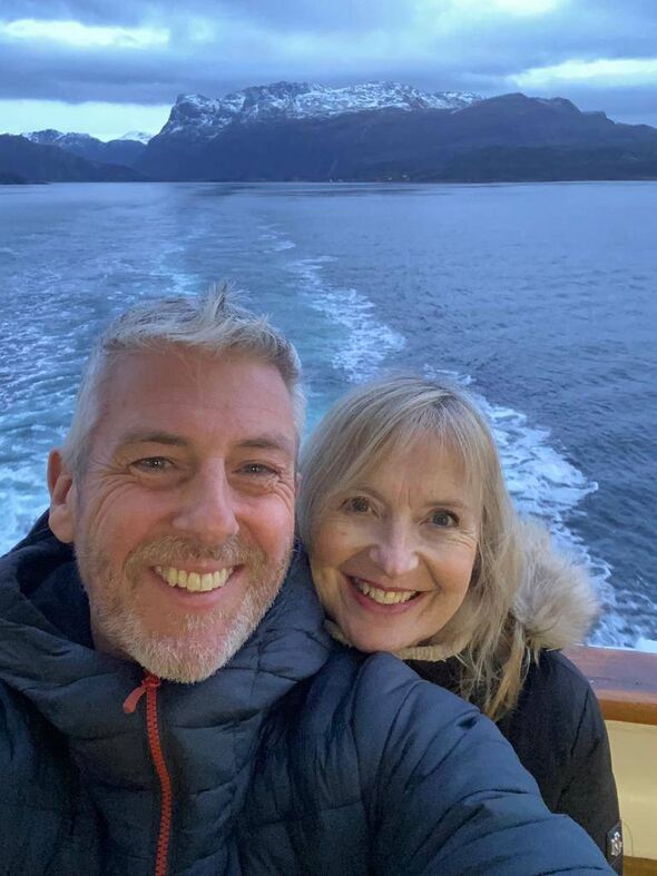 BBC presenter Carol Kirkwood with her fiancé Steve Randall