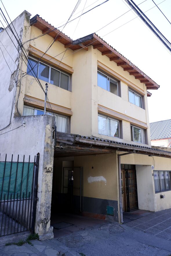 View of Priebke's former apartment building