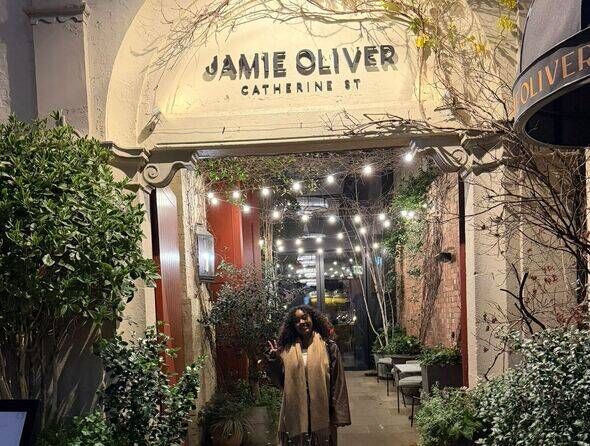 Shania at Jamie Oliver's restaurant