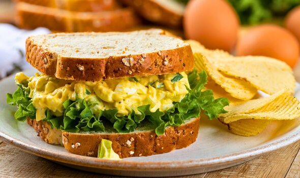 Picture of an egg salad sandwich