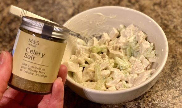 Celery salt and chicken salad